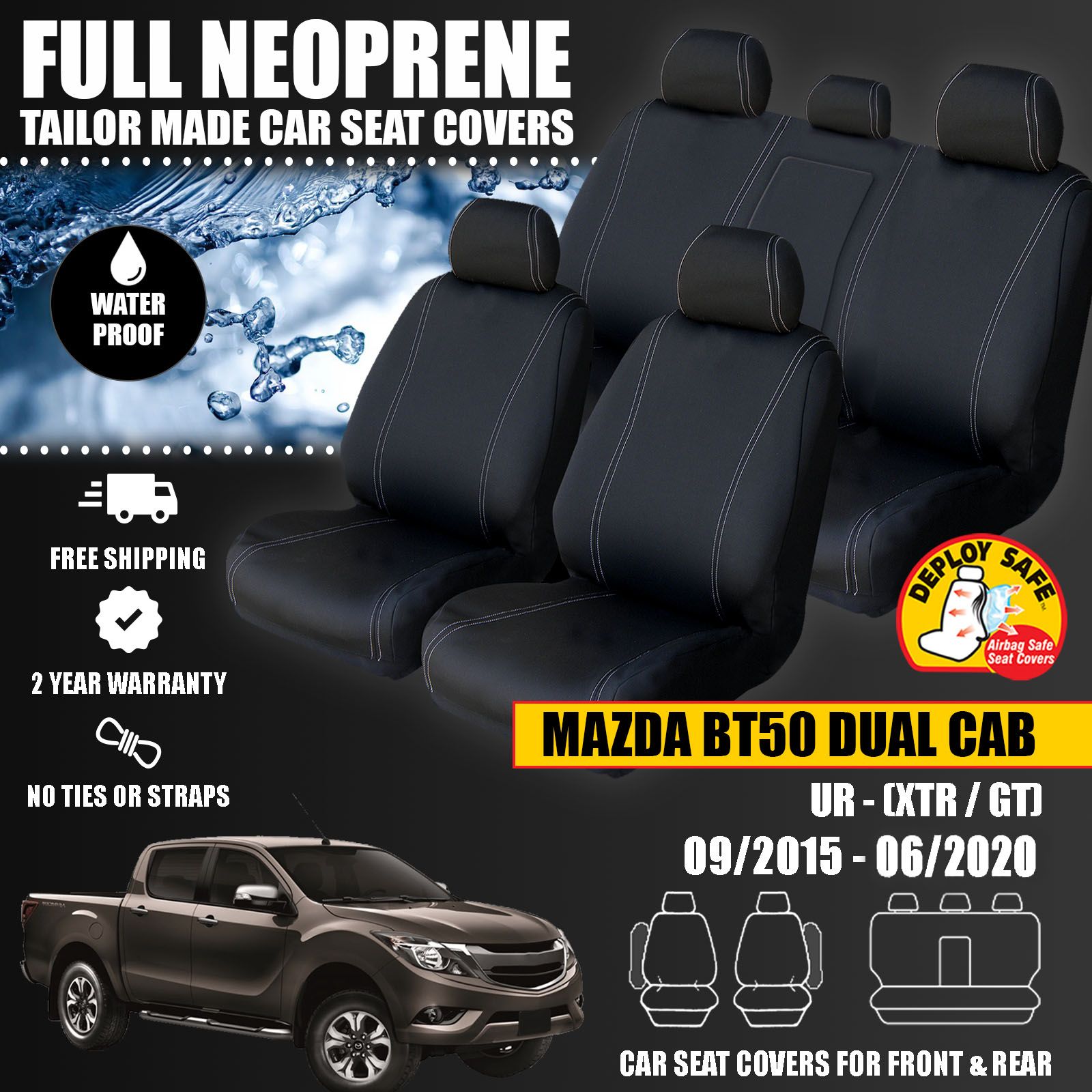 Mazda bt 50 discount bench seat covers